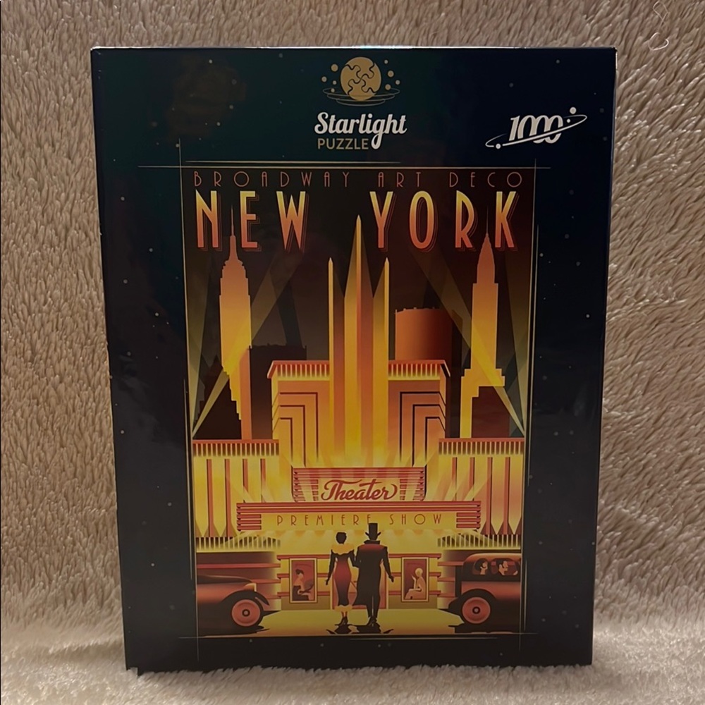 MY PUZZLE New York Night Broadway Art Deco Style Puzzle